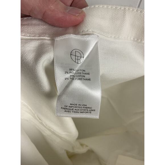 The Row Laviez Cropped Cotton Twill‎ Skinny Pants In Off-white Size Large NWT - Picture 10 of 15